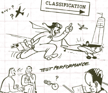 World War II era cartoons of air force cadets